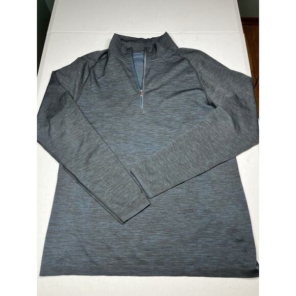 Lululemon Metal Vent Tech 1/4 Zip Performance Hoodie Mens XL Blue - Picture 1 of 6